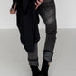 Jeans with denim details - used black