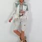 Boho Jeansjacke mit besonderen Details - denim-weiss