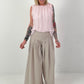 Wide Leg Hose mit Bundfalten - beige