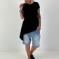 Asymmetric T-shirt - black