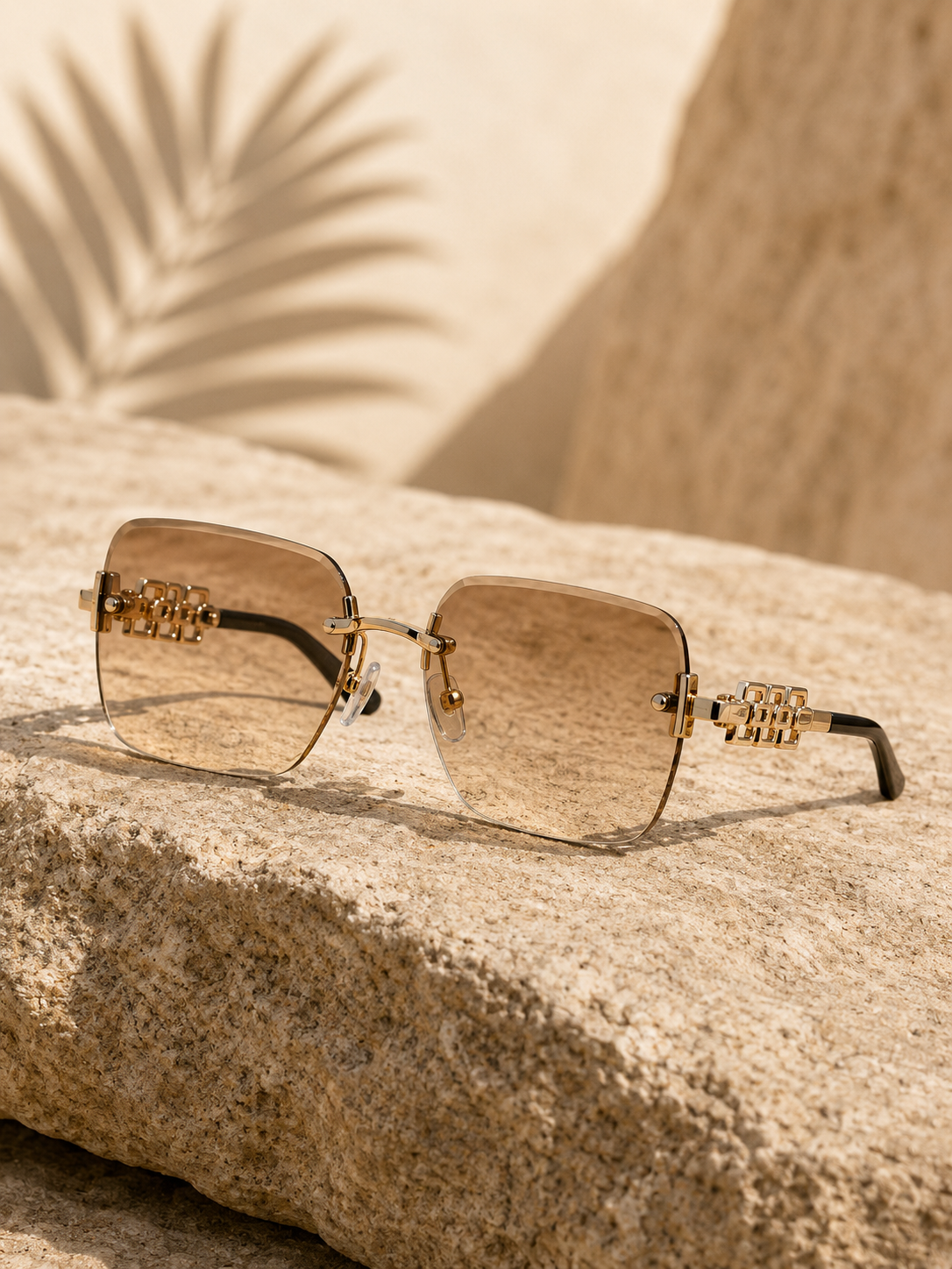 Sunglasses with great details - beige