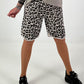 Sweat Short Leo mit Nieten - beige