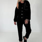 Jacke mit goldenen Nieten-Details - schwarz