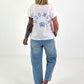 Fine Knit Dog Mom Shirt - white