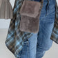 Kleine Felltasche / Phone Bag - grau