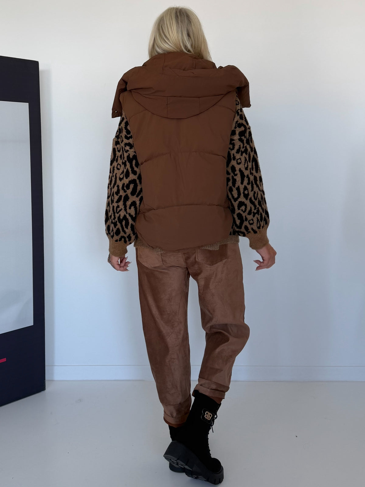 Weste mit abnehmbarer Kapuze - camel