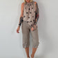 Hose mit Druckknöpfen Details - taupe
