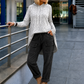 Jeans mit elastischem Bund und Patten - schwarz
