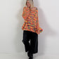 Oversized chunky knit sweater model "Sweet Whisper" - multicolored