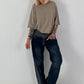 Shirt mit halben Arm und stylischen Außennähten - taupe