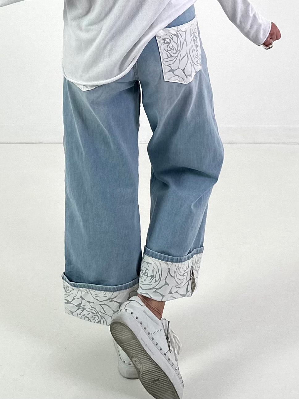 Culotte Jeans Modell "Rose Cuff Denim" - denim