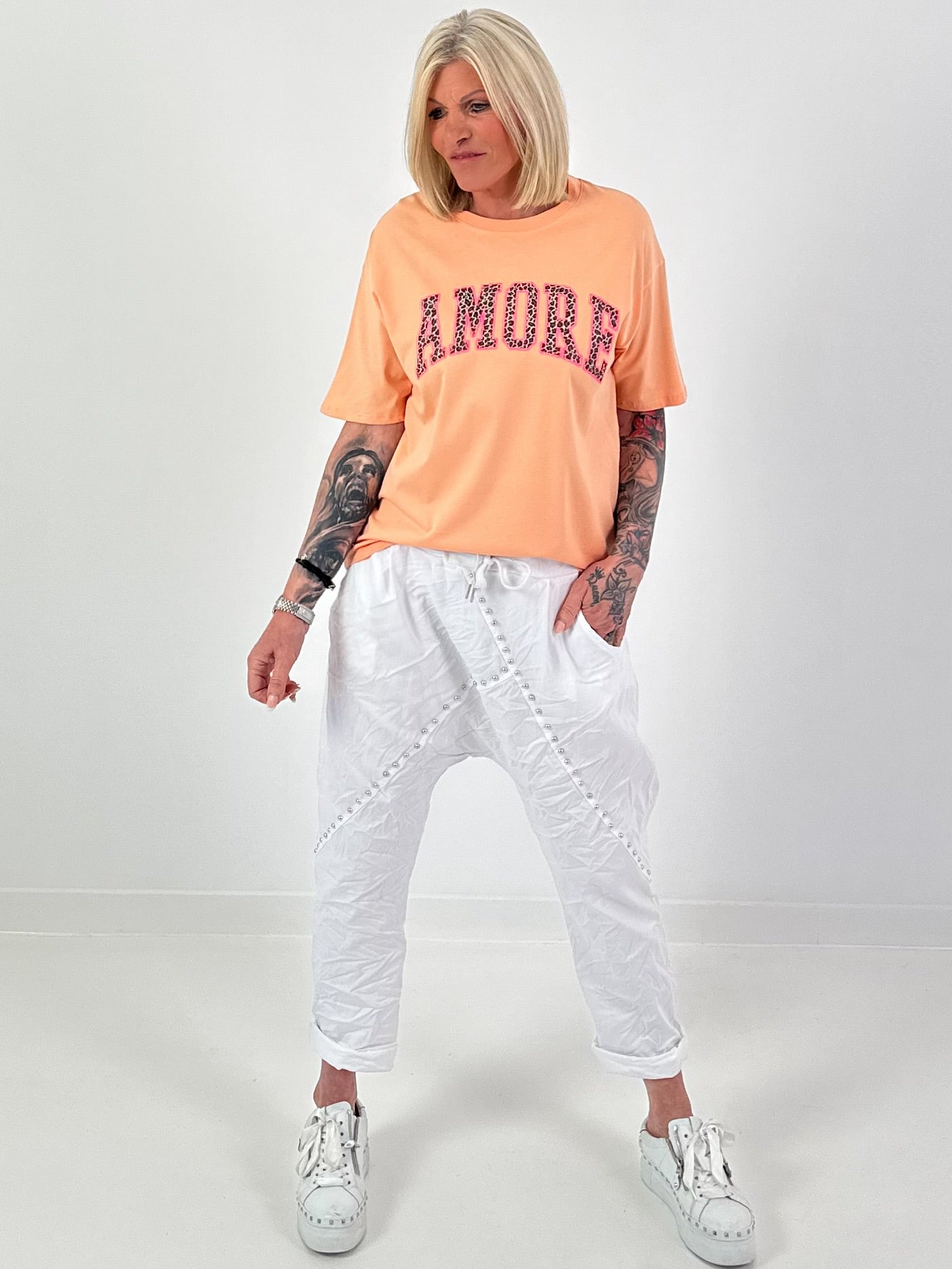 T-Shirt Amore - aprikot
