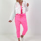 Short jacket with back print - white