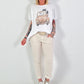 T-Shirt Car - white-beige
