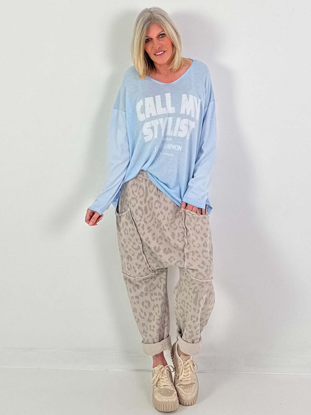 Trui Call My Stylist - Lichtblauw