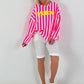 Sweater Malibu - neon pink-white