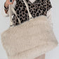 Felltasche mit funkelnden Details - beige