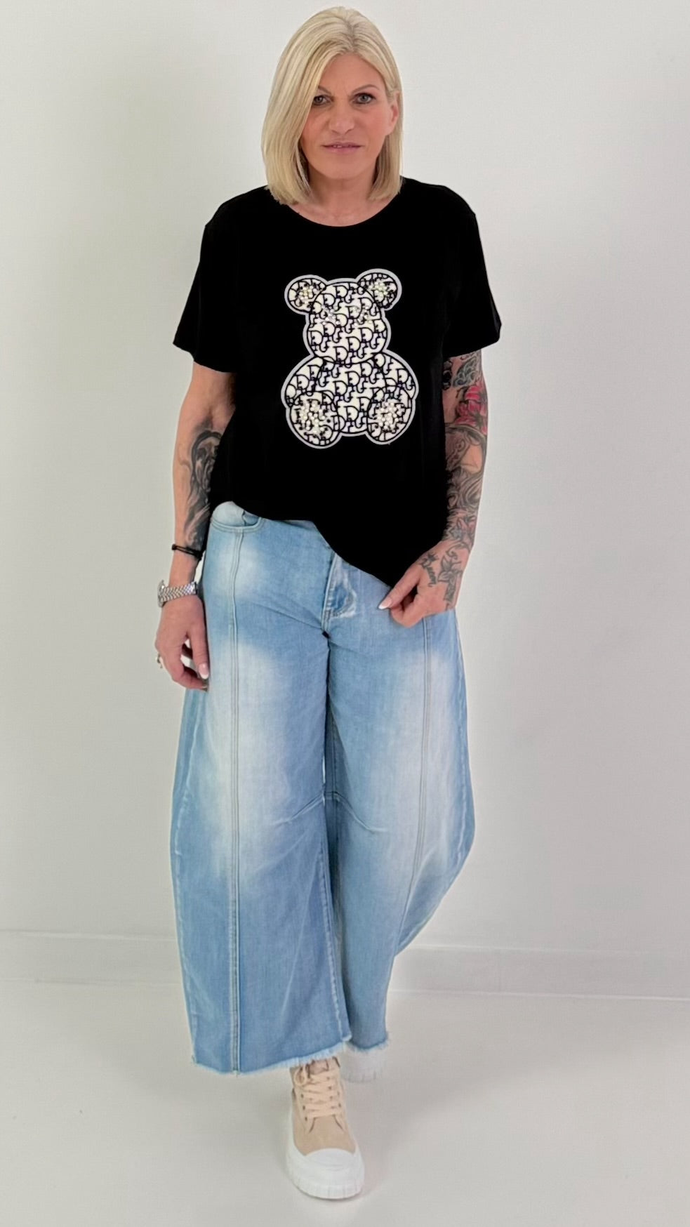 Teddy T-shirt - zwart