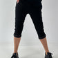 Capri Hose mit Bindeband - schwarz