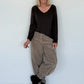 Basic Shirt mit V-Neck - mokka