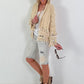 Boho Jacke mit aufwendigen Details- beige-gold