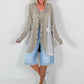 Oversized Leinen-Military Blazer - taupe