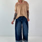 Carmen Tunika mit halben Arm  - camel