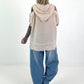 Leinenshirt mit off-Shoulder Cut-Outs - beige