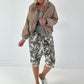 Balloon jacket with sophisticated collar - taupe