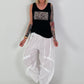 Feinstrick Top mit Leo Patch - schwarz