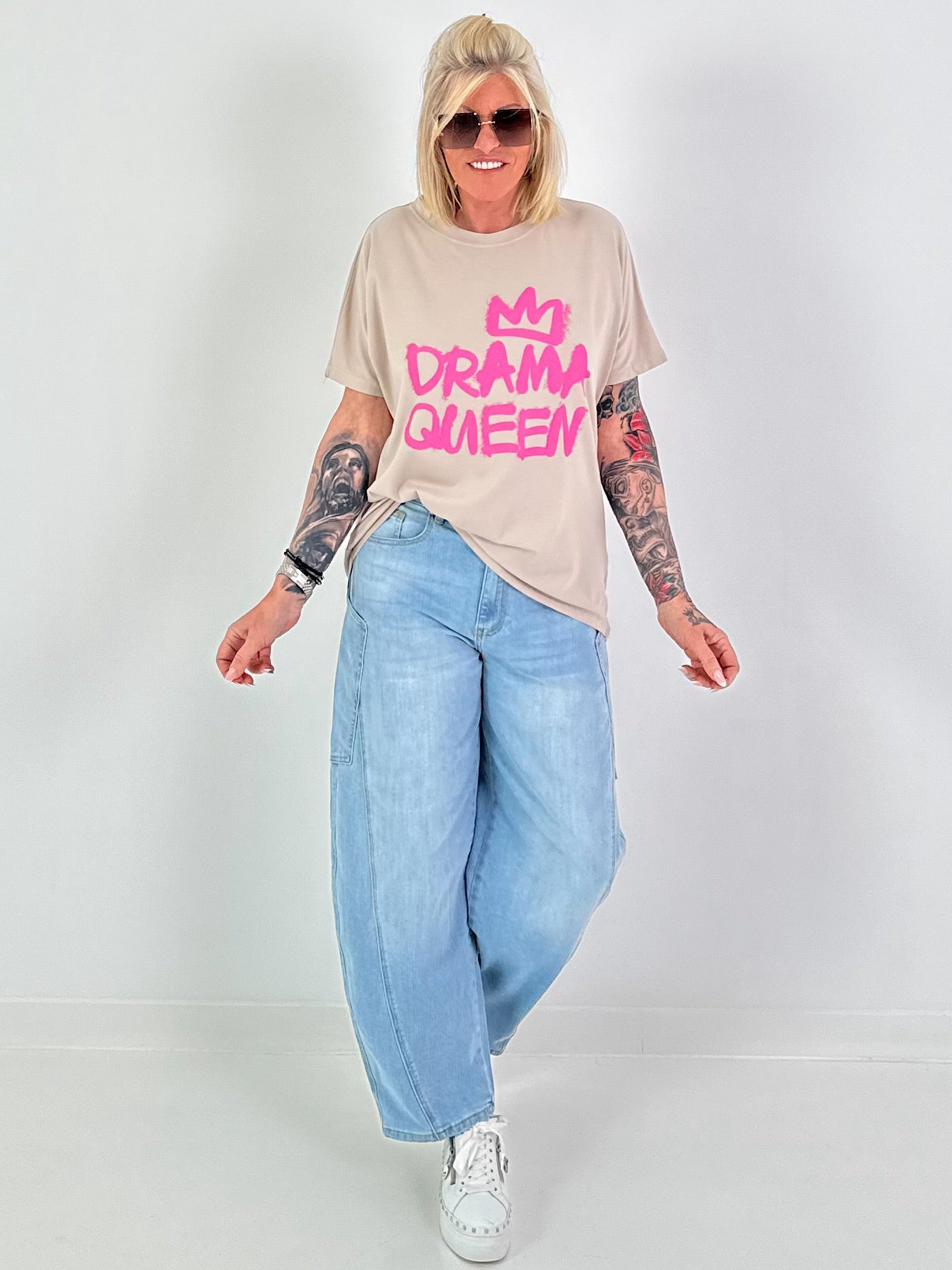 T-Shirt Drama Queen - beige