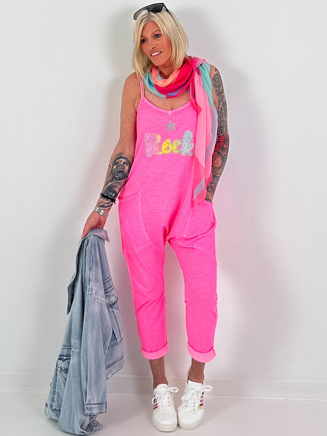Jumpsuit Skirt - neon pink