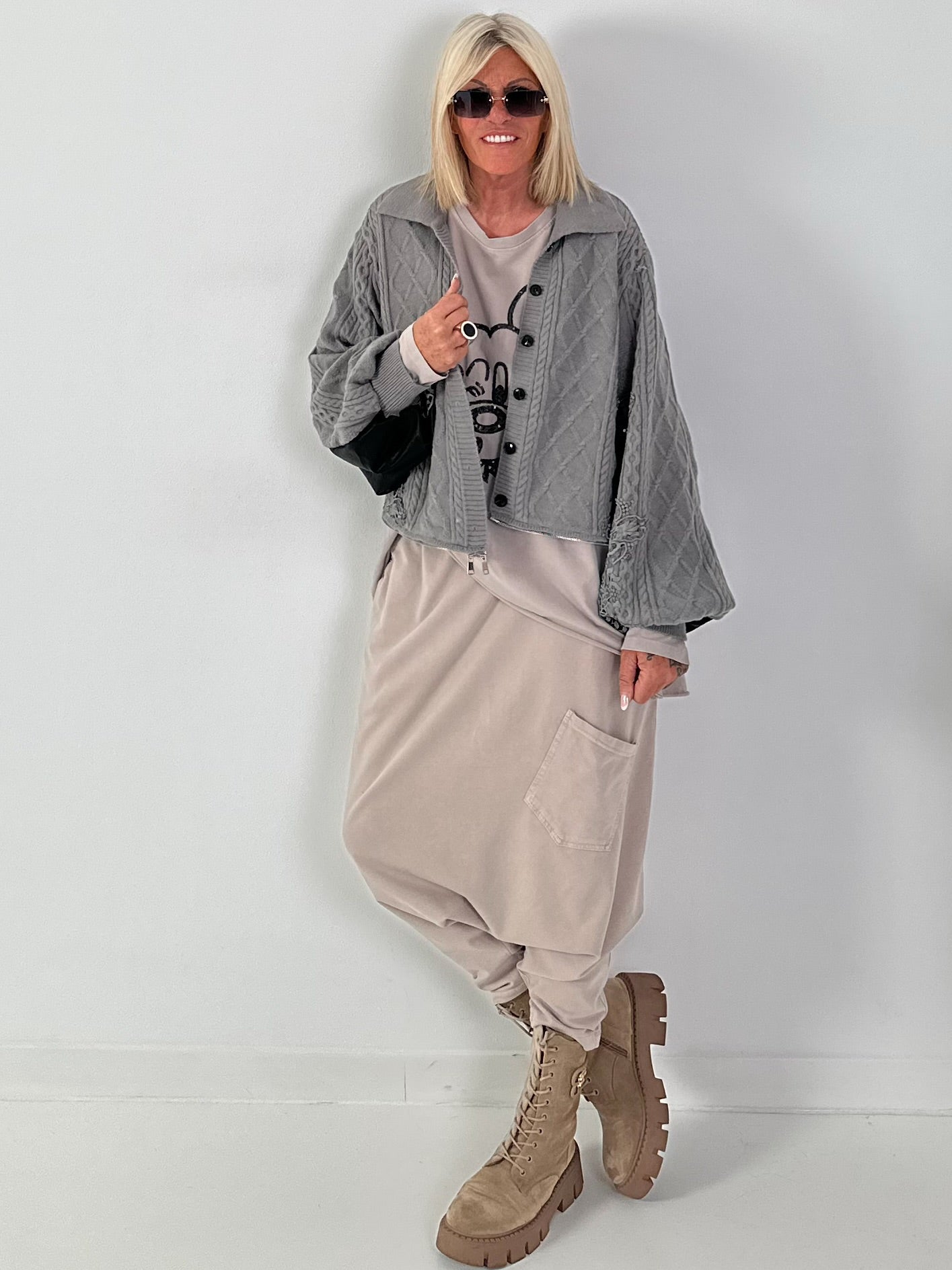 1 Jacke 2 Looks - schwarz-grau