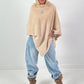 Poncho model "Luxury Touch" - beige