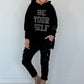 Oversized Hoodie Be Yourself - schwarz