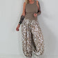 Leichte Pumphose mit stylischem Print  - weiss -mehrfarbig