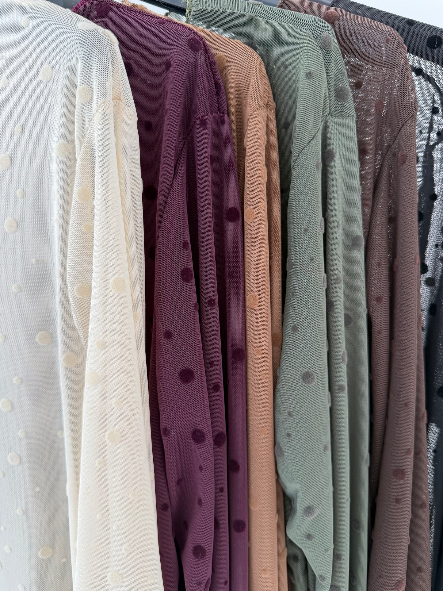 Mesh Shirt mit Pünktchen - 6 Farben