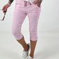 Capri Pants with Tie Waist - pink
