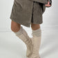 Skirt shorts model "Skorty" - khaki/taupe
