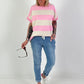 Striped Sweatshirt - beige-rose