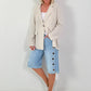 Leichter Blazer mit Patten - beige