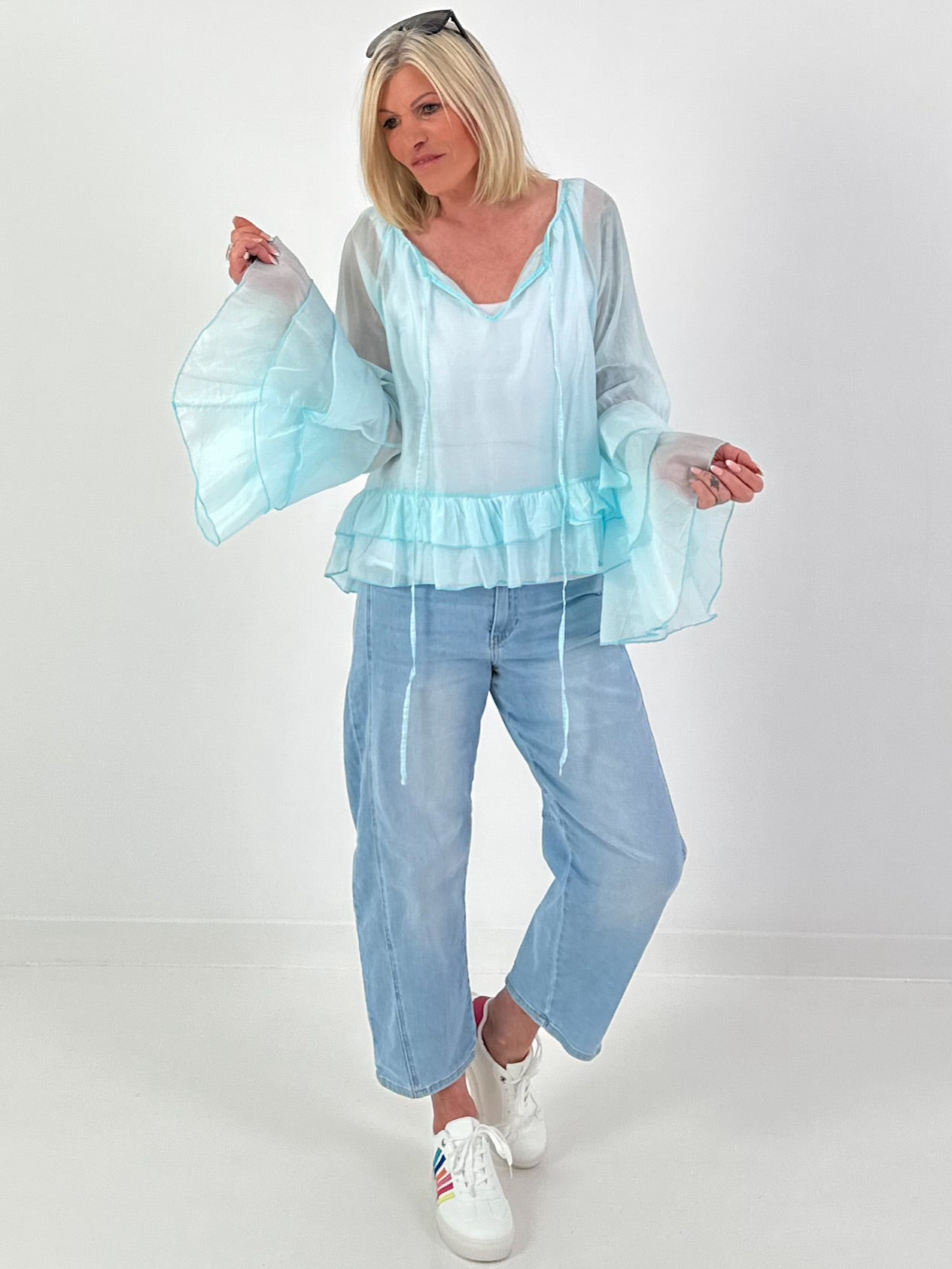 Flesje jeans - licht denim