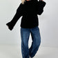 Chunky knit sweater - black