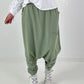 Haremhose mit Knopfdetails - oliv