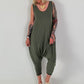 Jumpsuit mit Nieten - oliv
