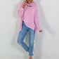 Feinstrick Hoodie - rosa