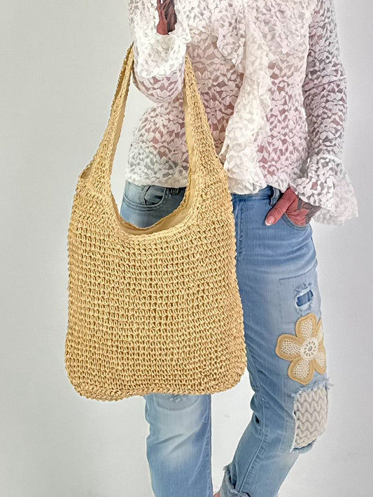 Crocheted bag - beige