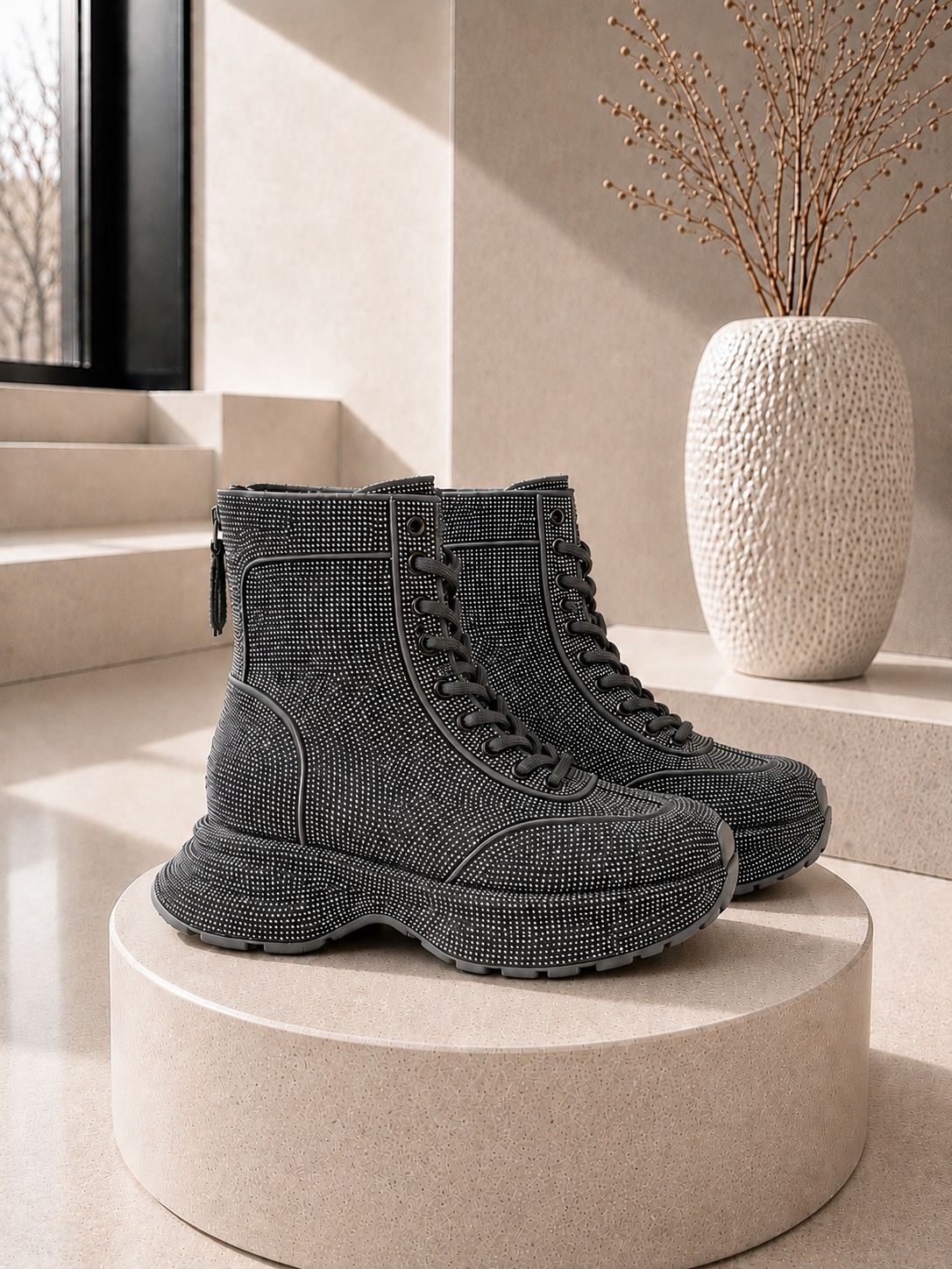 Bootie sparkle allover - grey