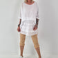Capri Hose mit Bindeband - sand