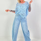Crochet Shirt with Undershirt - light blue